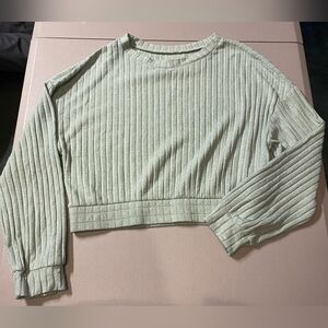 Gilly Hicks Dreamworthy Soft Sweatshirt Crop Top Sweater Mint Green Women's M
